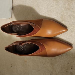 Size 9.5 brown leather/suede booties